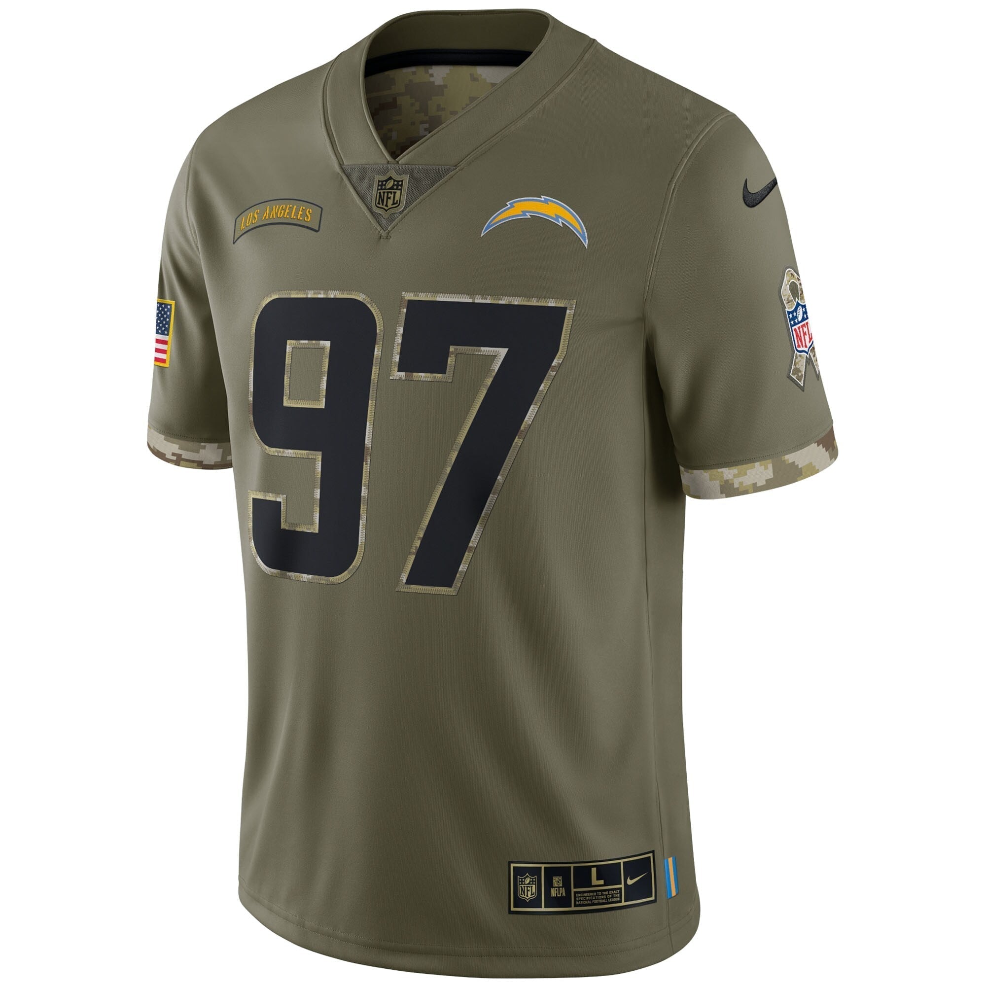 Joey Bosa Los Angeles Chargers Nike Salute To Service Limited Jersey - Olive
