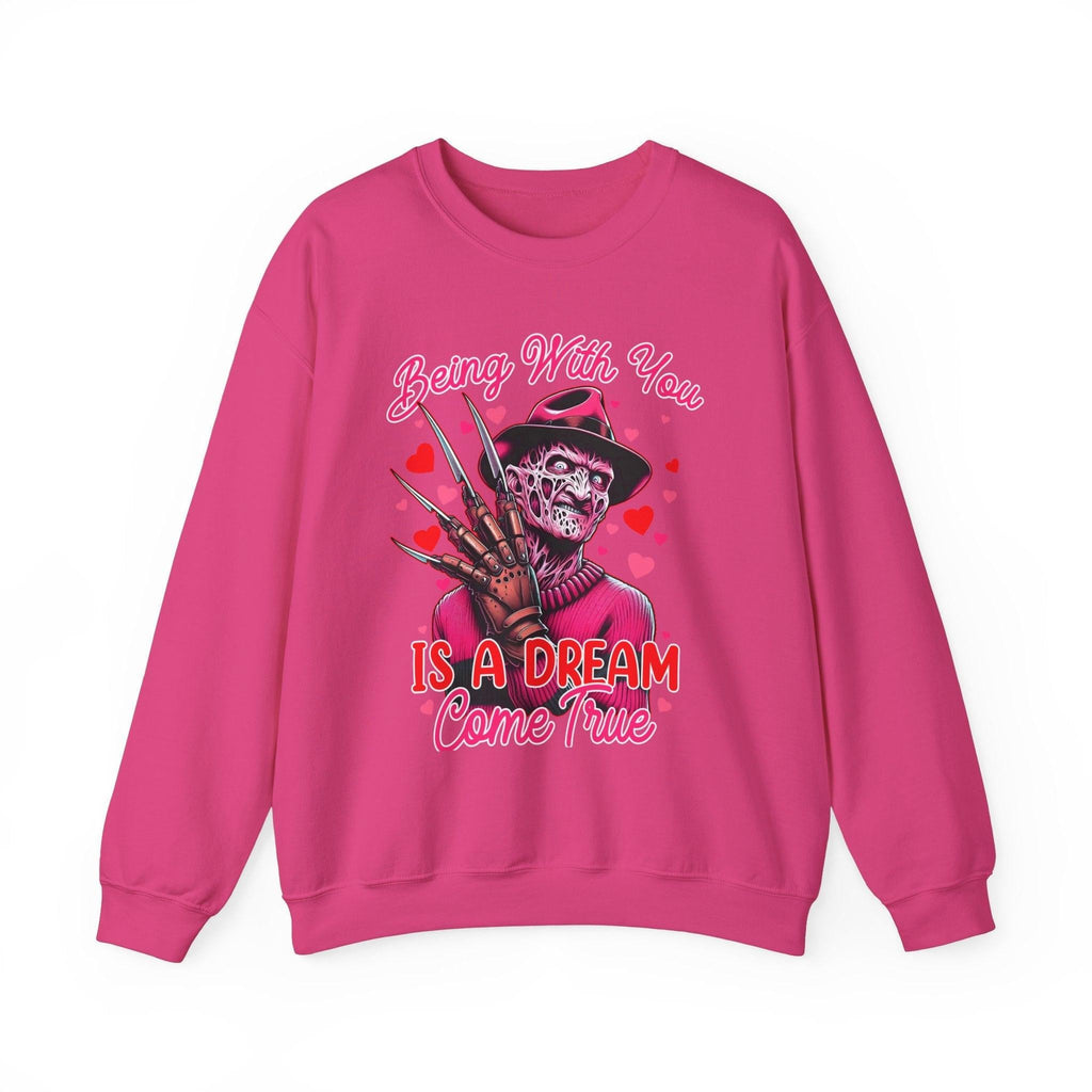 Freddy Krueger Valentine's Day Unisex Sweatshirt, Horror Movie Lover Gift, Dream Come True Sweater, Valentine's Day Gift, Valentine's Day