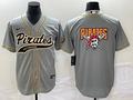 Men's Pittsburgh Pirates Gray Replica Team Jersey1 Joint Edition