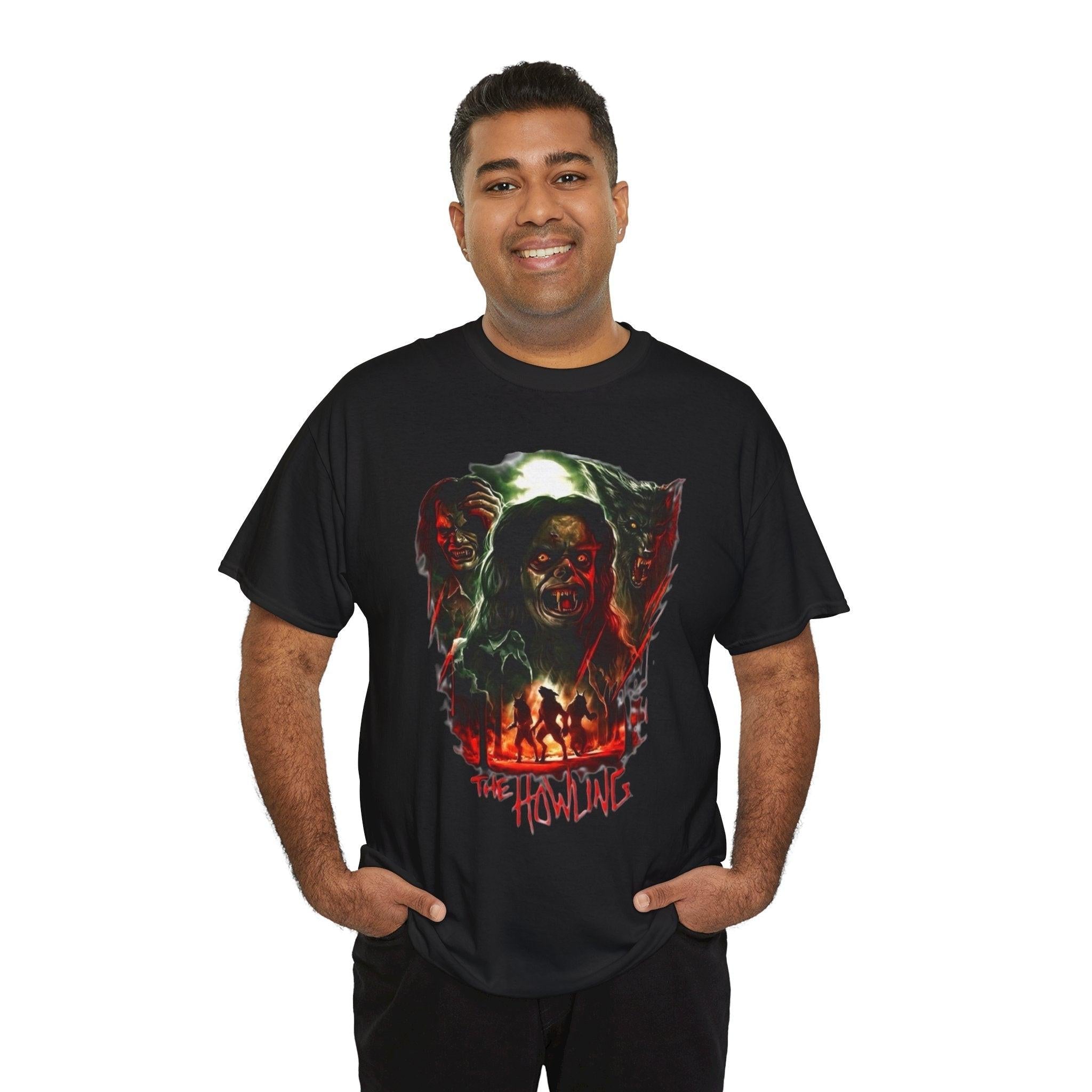 The Howling Movie Unisex Tee, Horror Film Lover T-Shirt, Halloween Graphic Shirt, Scary Wolf Men's Top, Werewolf Tee