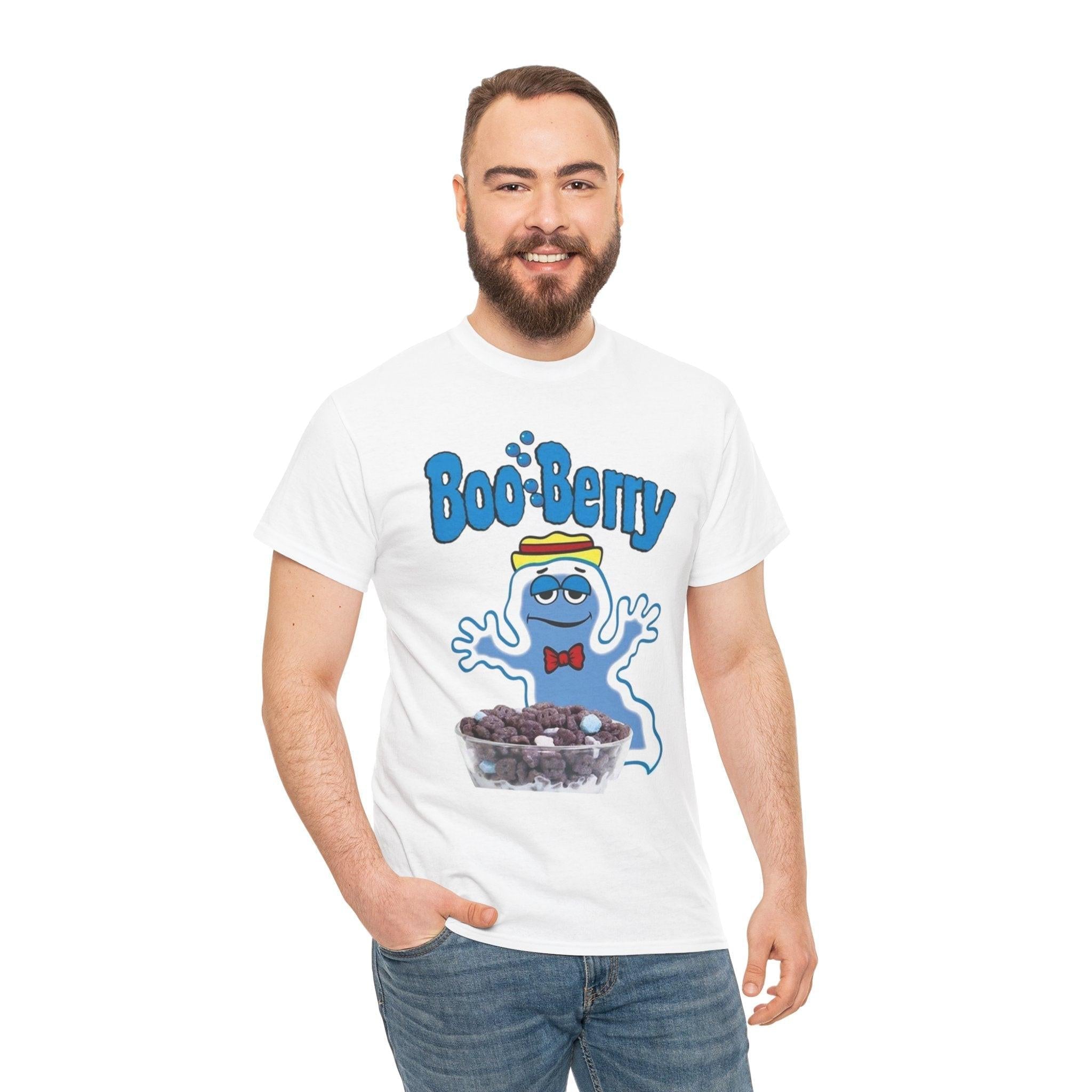 Boo-Berry Unisex Heavy Cotton Tee, Halloween T-Shirt, Ghost Graphic Tee, Cute Monster Top, Fun Costume Shirt