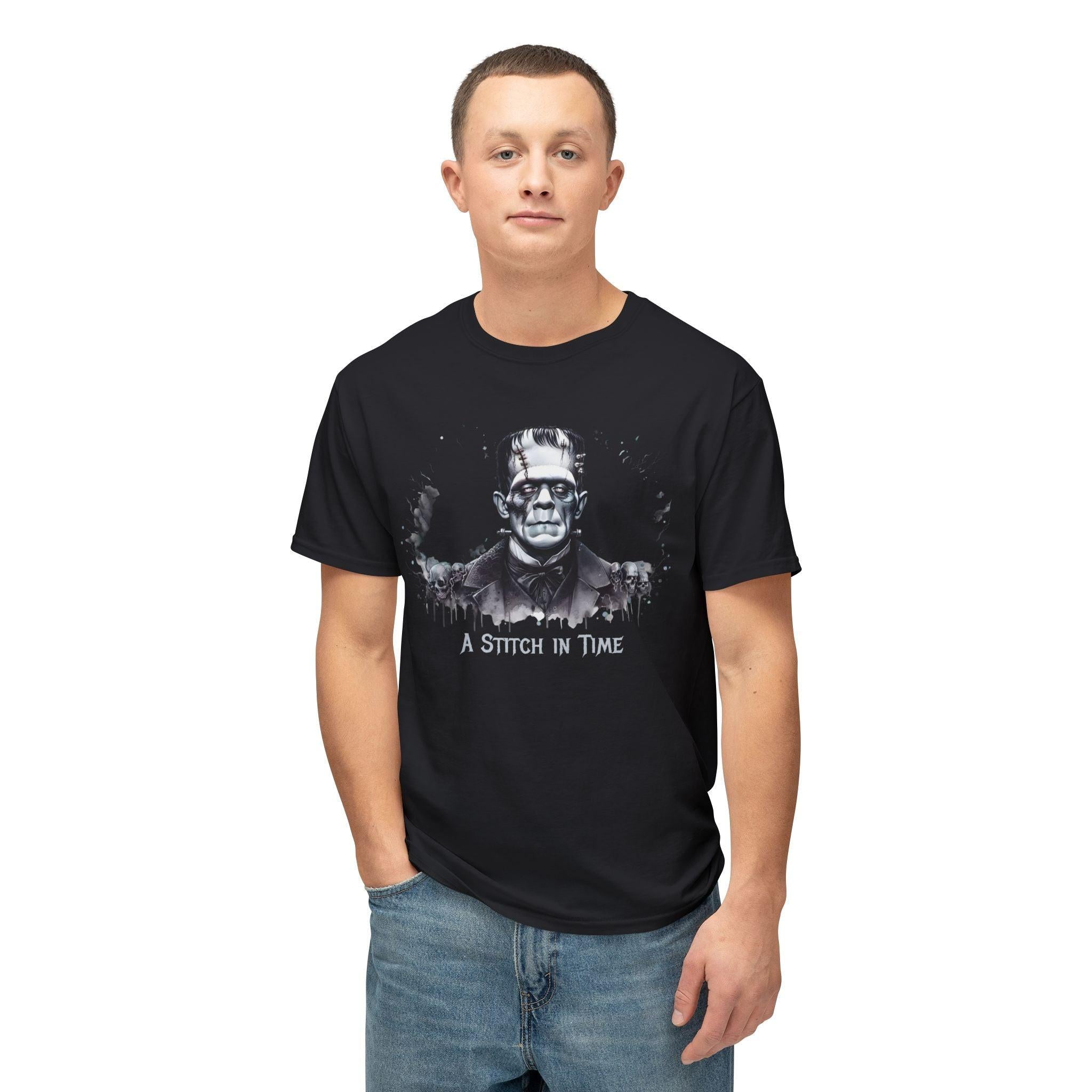 Frankenstein Inspired T-shirt, Vampire Halloween Tee, Gothic Graphic Shirt, Spooky Unisex Top, Alternative Fashion Apparel