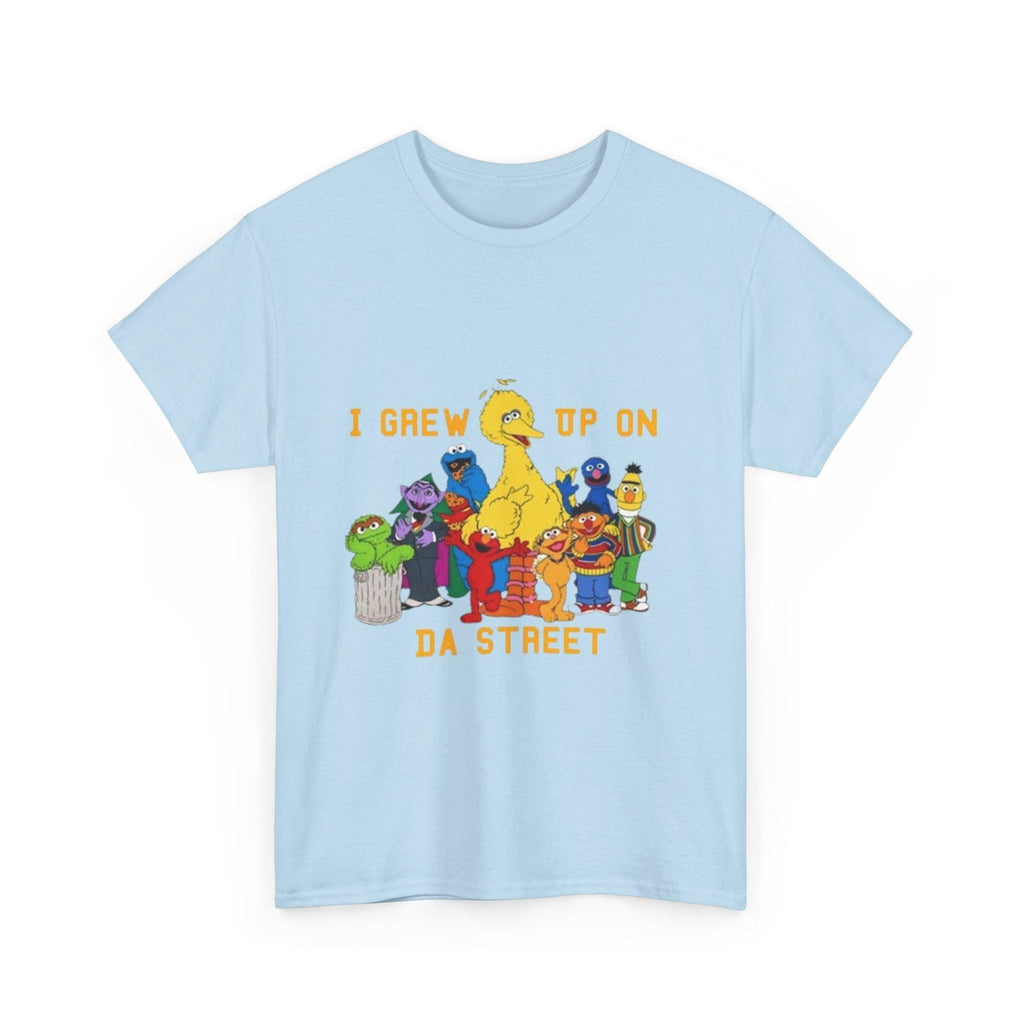 I Grew Up on Da Street-Sesame Street Inspired Tee, Retro TV Show Shirt, Childhood Nostalgia Top, Urban Streetwear Clothing, Vintage Cartoon