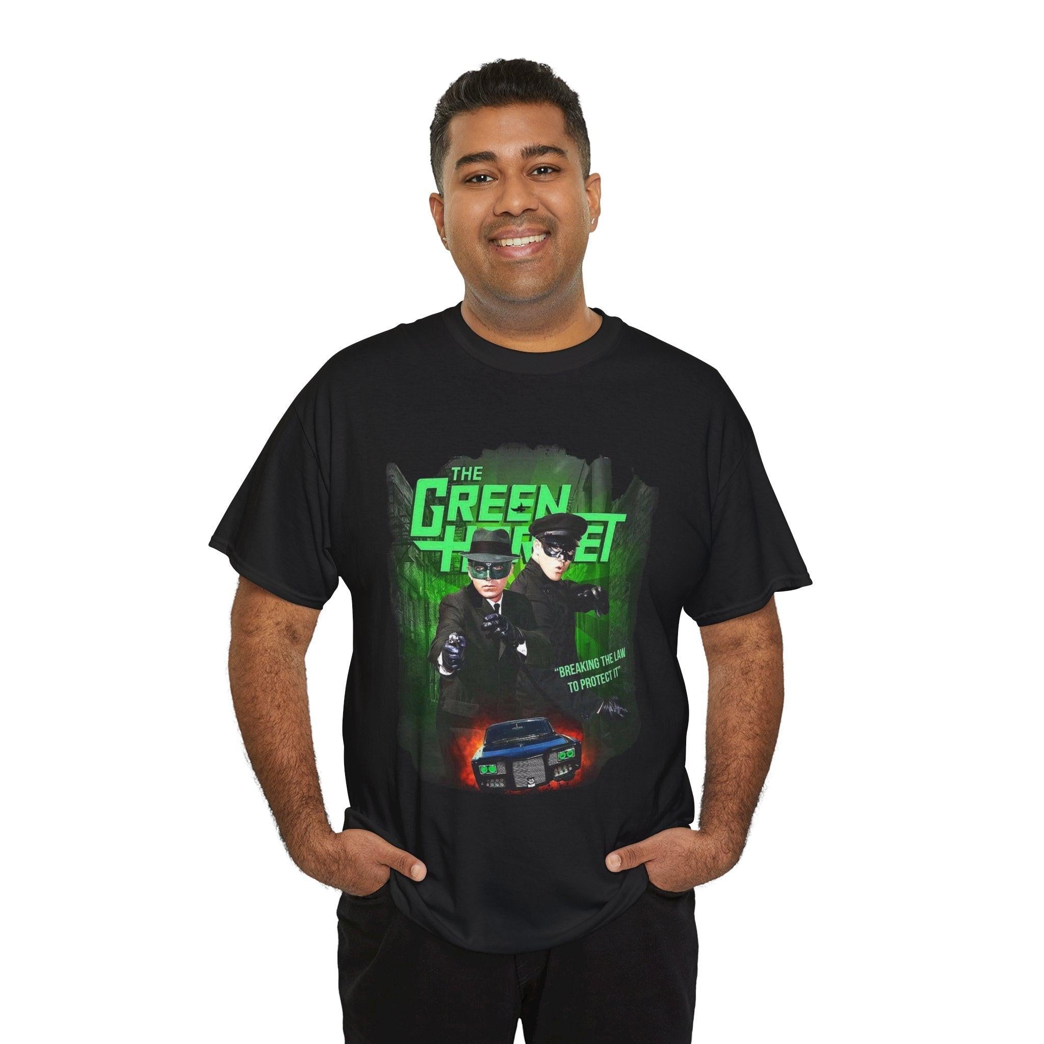 Vintage Green Hornet Unisex Heavy Cotton Tee, Classic TV Series Shirt, Retro Graphic T-Shirt, Pop Culture Fan Gift, Blackoutfit Costume