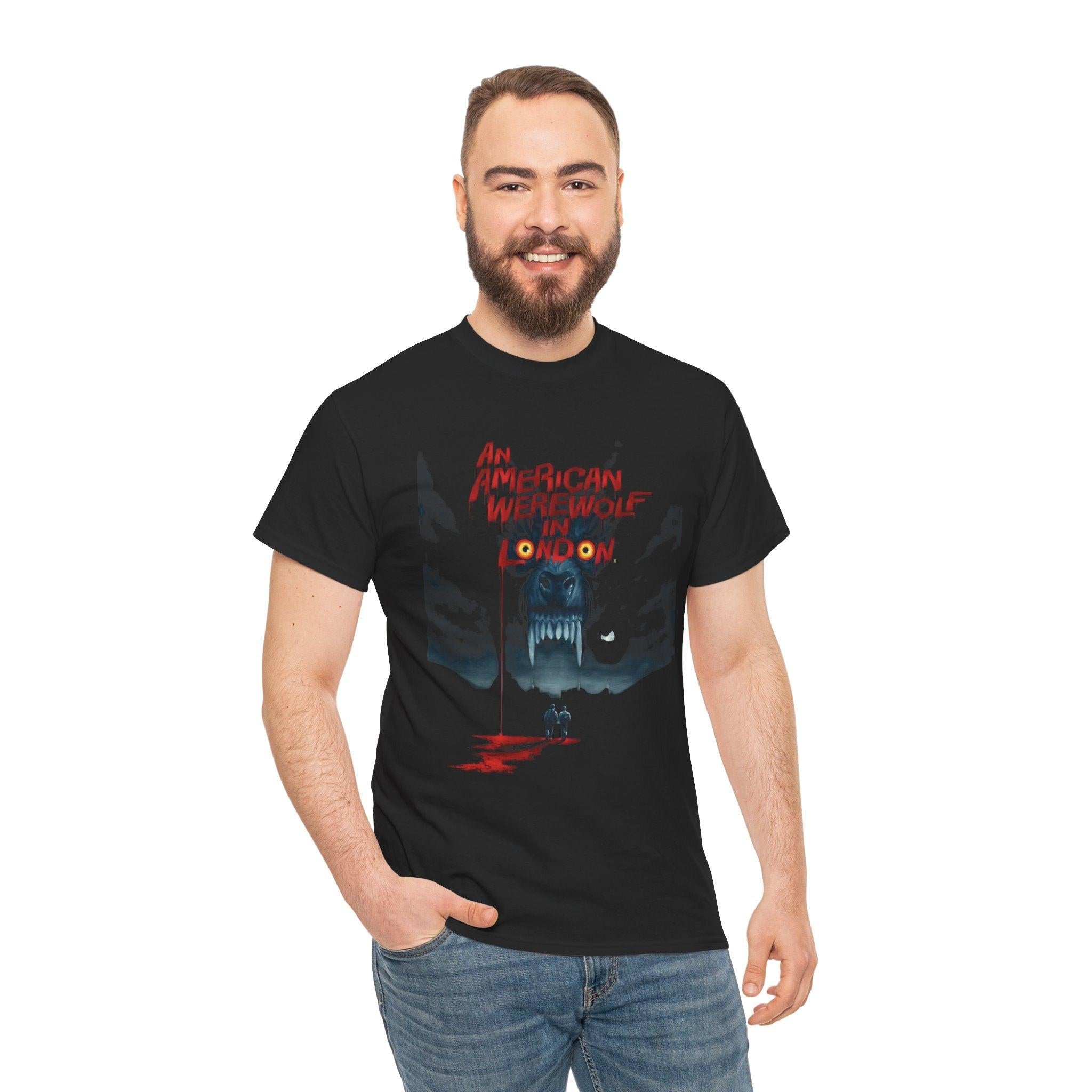 American Werewolf in London Tee, Classic Film Shirt, Unisex Cotton Top, Vintage Horror Tee, Horror Movie T-Shirt