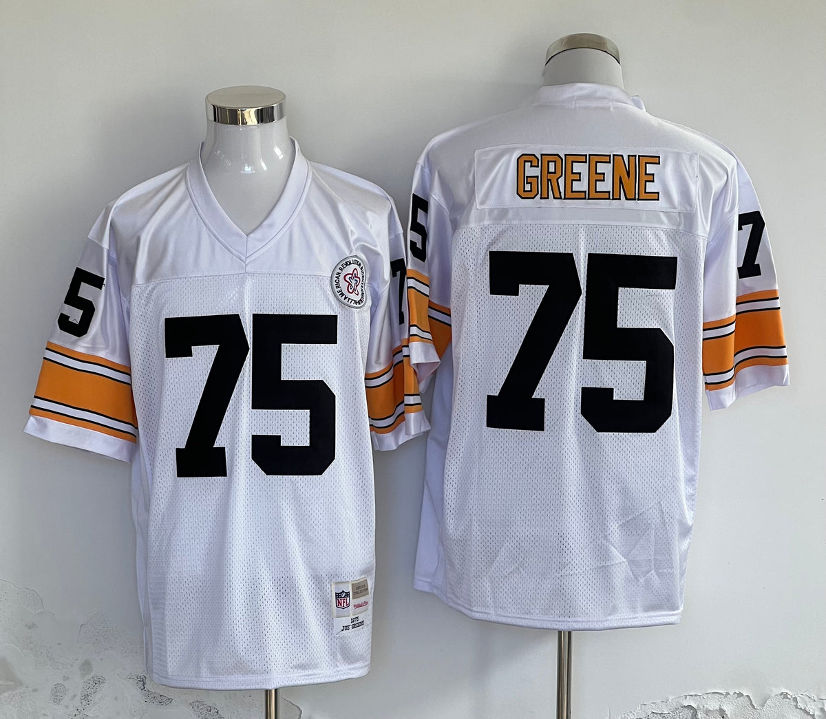 Men's Pittsburgh Steelers Joe Greene  White Legacy Replica Jersey1
