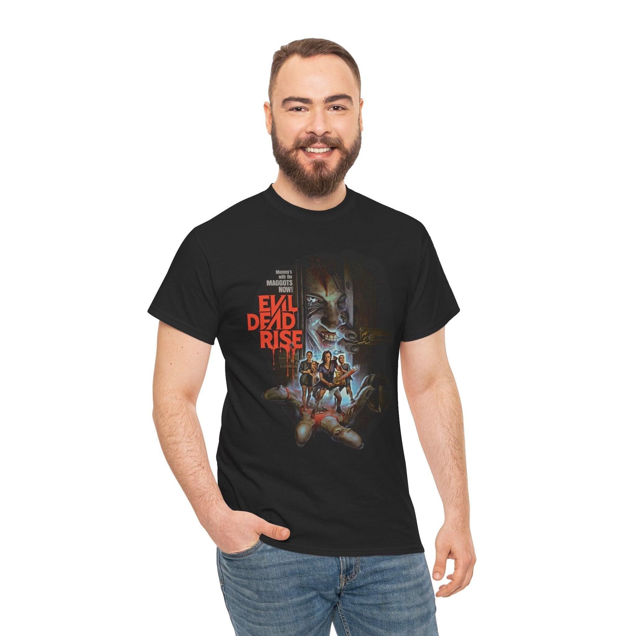 Evil Dead Rise Movie Unisex Tee Shirt, Horror Film Fan Gift, Classic Cult Jam, Groovy Graphic Tshirt, Halloween Costume Idea