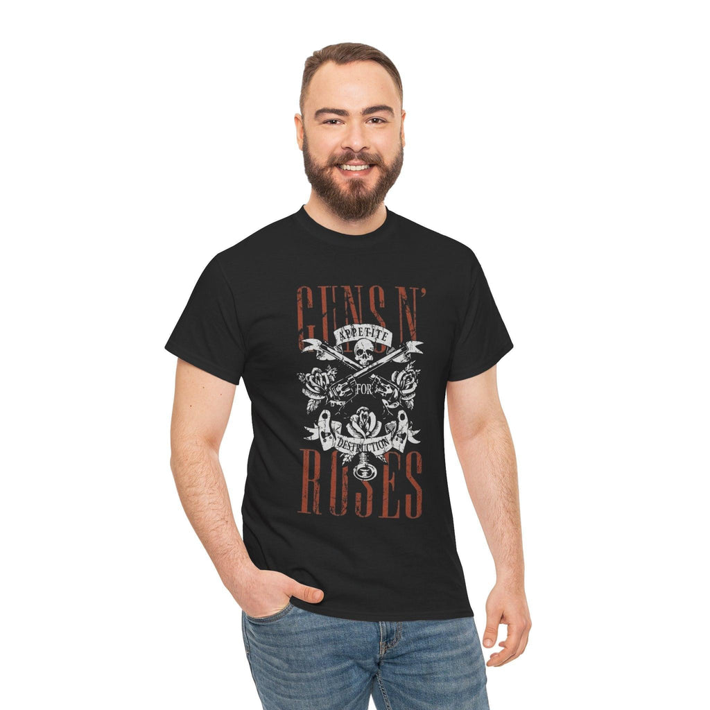 Gunns and Roses T-Shirt, Rock Band Unisex Tee, Music Lover Graphic Shirt, Vintage Concert Tee, Funny Gardening Pun Tee