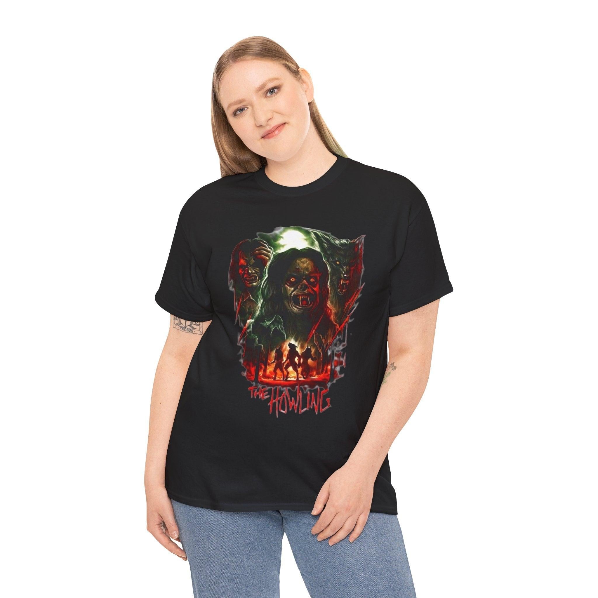 The Howling Movie Unisex Tee, Horror Film Lover T-Shirt, Halloween Graphic Shirt, Scary Wolf Men's Top, Werewolf Tee