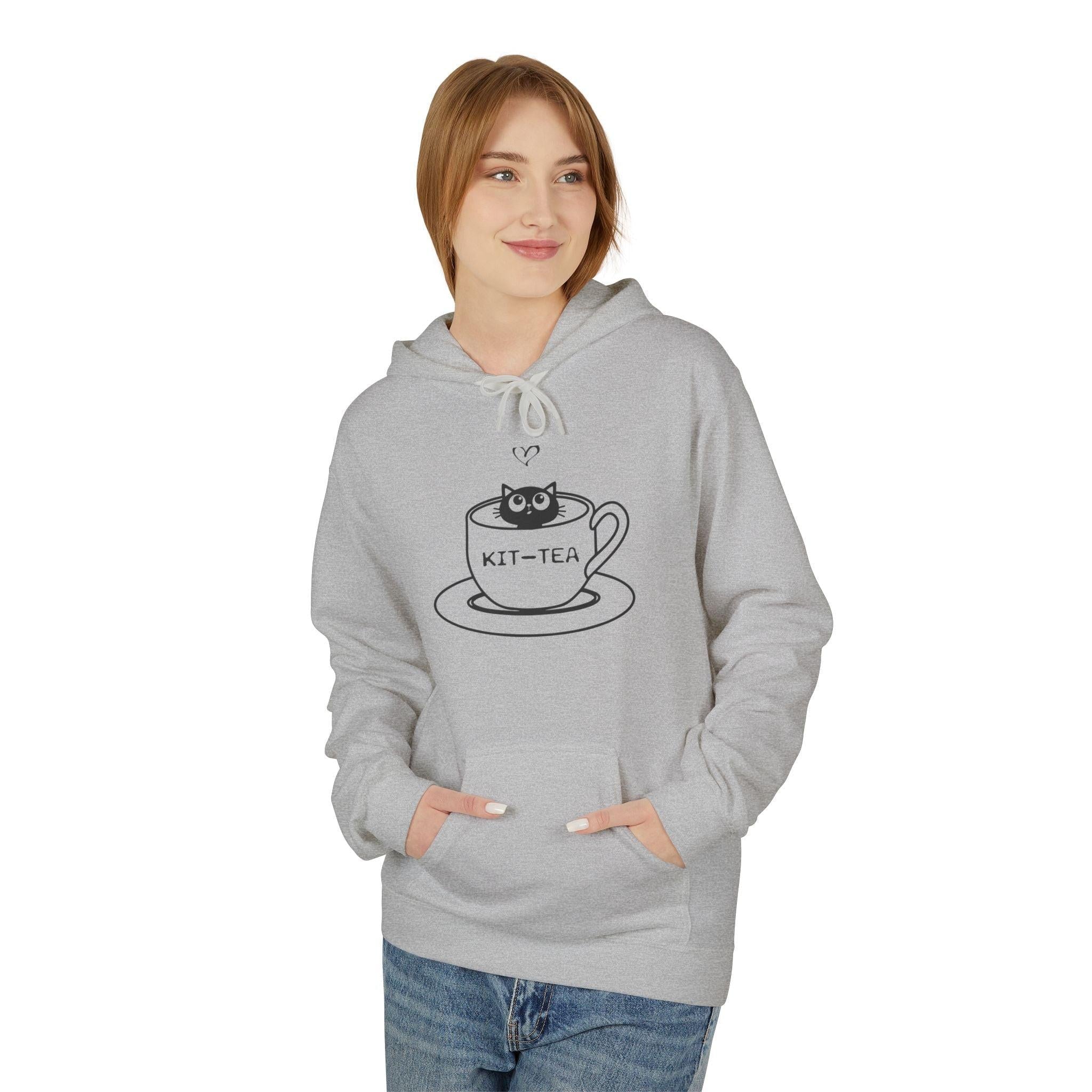 Cat Lover Soft Fleece Hoodie, Cute Animal Graphic Sweatshirt, Pet Owner Gift,
