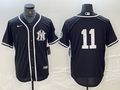 Men's New York Yankees Anthony Volpe #11 Black Limited Name Jersey1