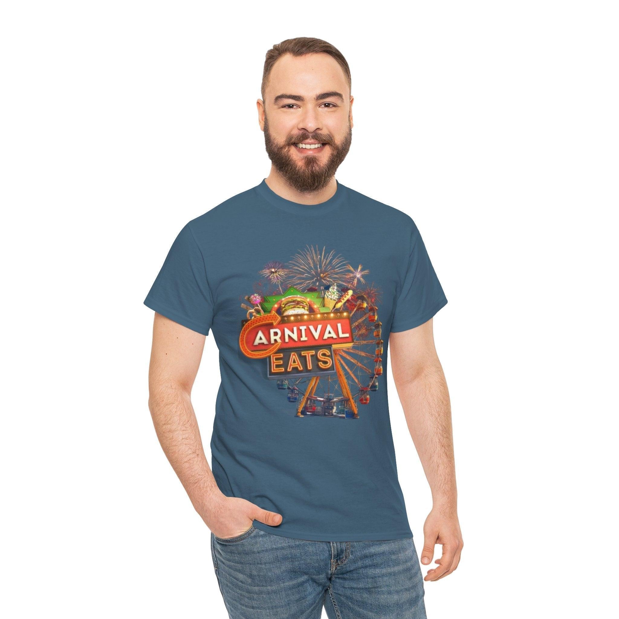 Carnival Eats Unisex Tee, Food Show T-Shirt, Fun Fair Cotton Shirt, Festival Graphic Tee, Foodie Gift Shirt