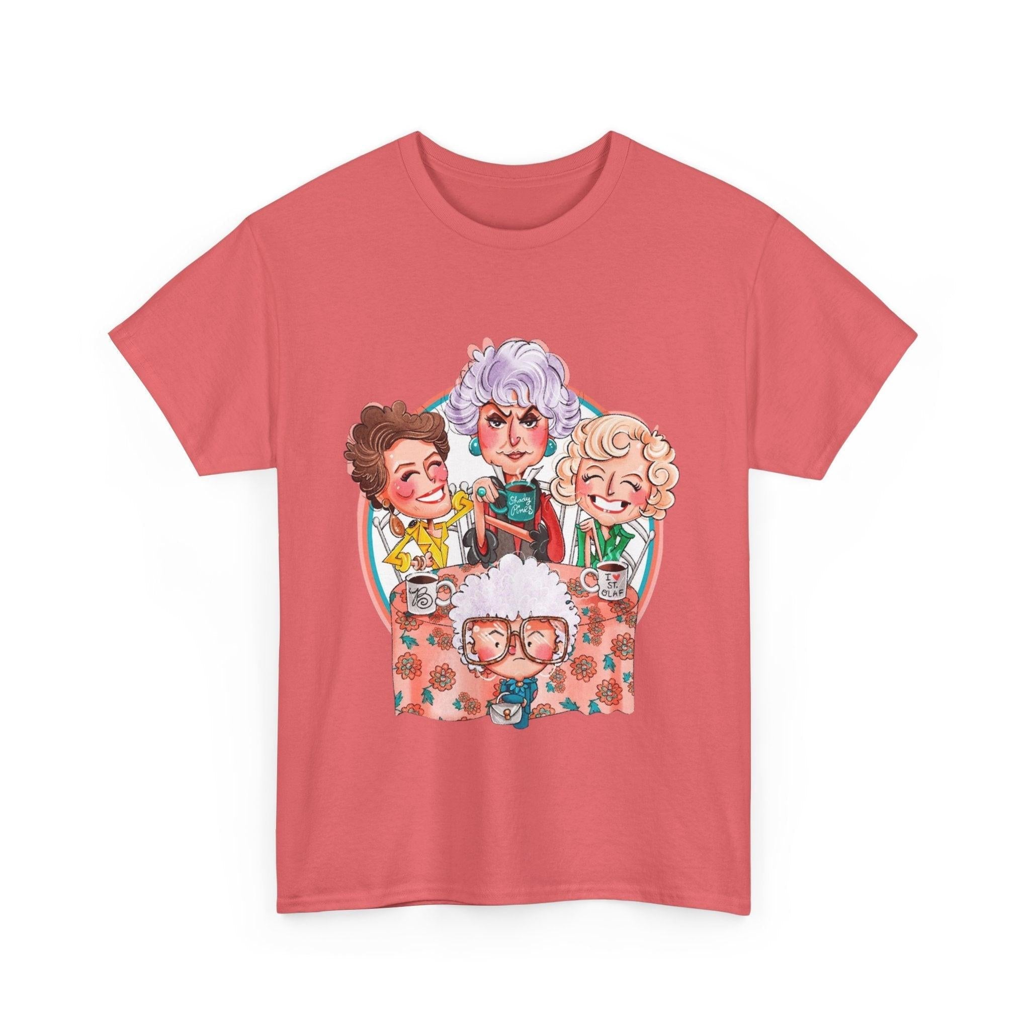 Golden Girls Cartoon Art T-Shirt, Tee, Shirt, Unisex Gift, TV Show Fan Apparel