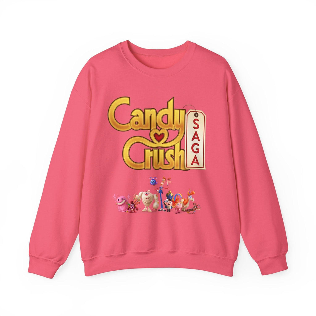 Candy Crush Front and Back Design Sweatshirt, Colorful Jumper, Fun Pullover, Sweet Treat Apparel, Cozy Top