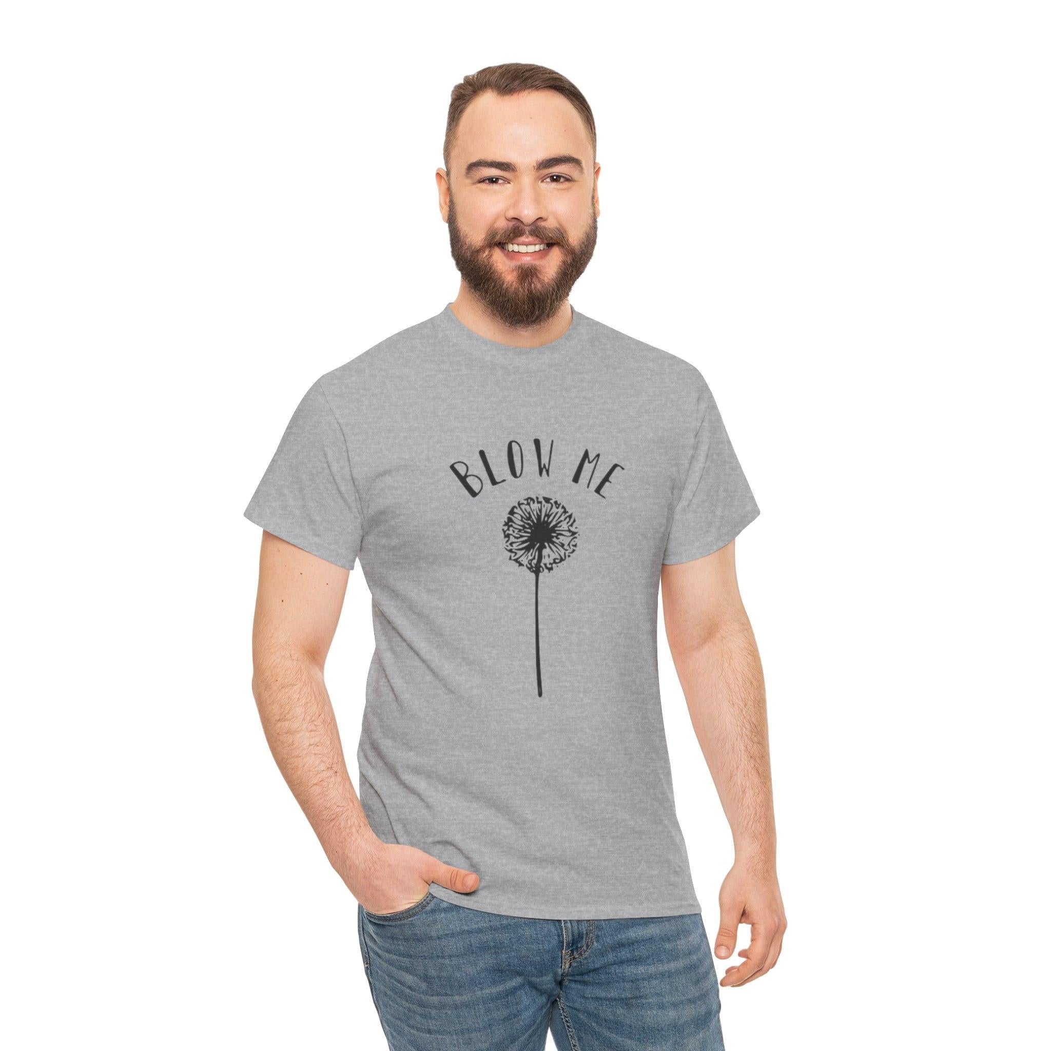 Dandelion Blow Me Tee, Unisex Graphic Shirt, Botanical Nature Top, Flower Lover Gift, Gardener T-Shirt, Floral Print Apparel