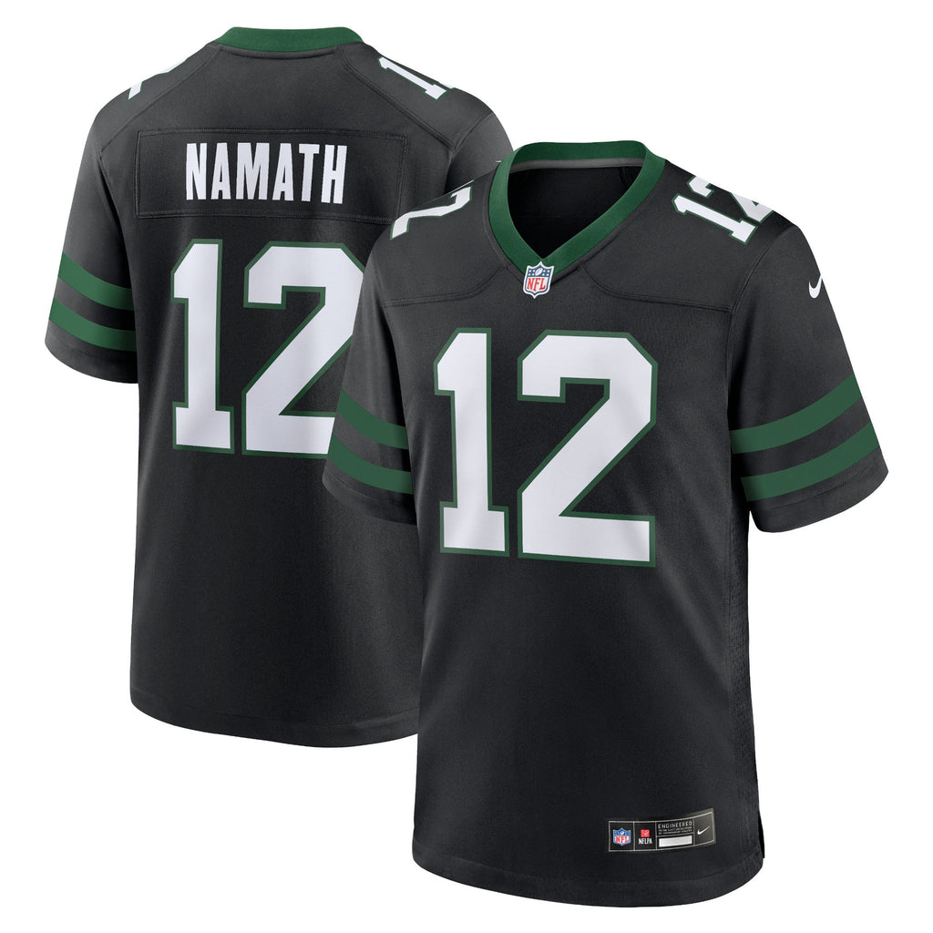 Joe Namath New York Jets Nike Alternate Retired   Game Jersey - Legacy Black