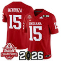 Fernando Mendoza Indiana Hoosiers 2025 National Champions & 2026 CFP Final Patch Jersey - Red