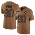 NO.Saints #90 Bryan Bresee Player Brown Salute To Service Limited Football Jerseys