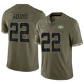 NY.Jets #22 Tony Adams Player Salute To Service Olive Football Jerseys