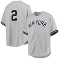 New York Yankees #2 Derek Jeter  1998 Cooperstown Collection Road Authentic Jersey - Gray Stitches Baseball Jerseys