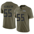 S.Seahawks #55 Olu Oluwatimi Player Salute to Service Olive Football Jerseys