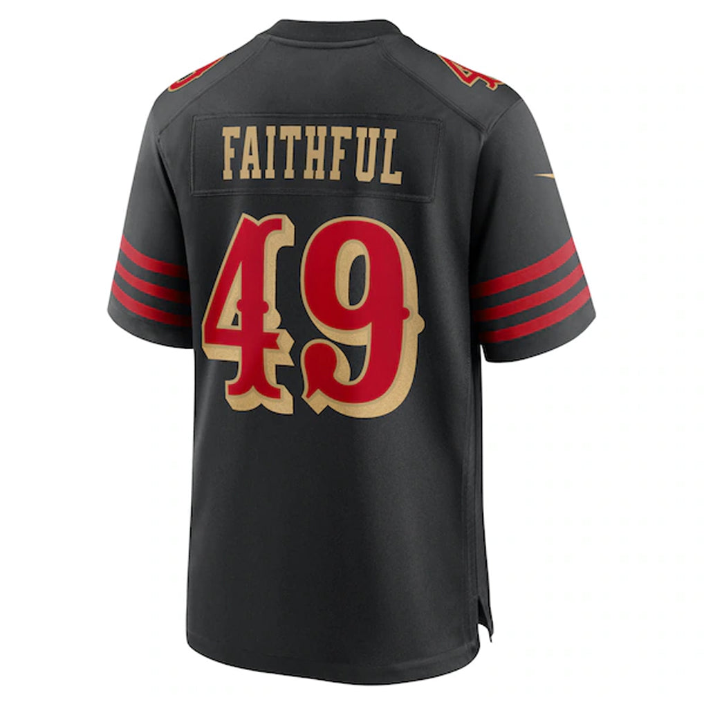 SF.49ers #49 The Faithful Player Black Rivalries Collection Game Football Jerseys