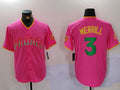 San Diego Padres #3 Jackson Merrill Pink Player Number Fashion Baseball Jersey