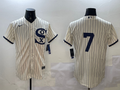 Men's Chicago White Sox Tim Anderson #7 Cream Replica Player Jersey