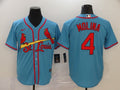 Men's St. Louis Cardinals #4 Yadier Molina Horizon Blue Jersey