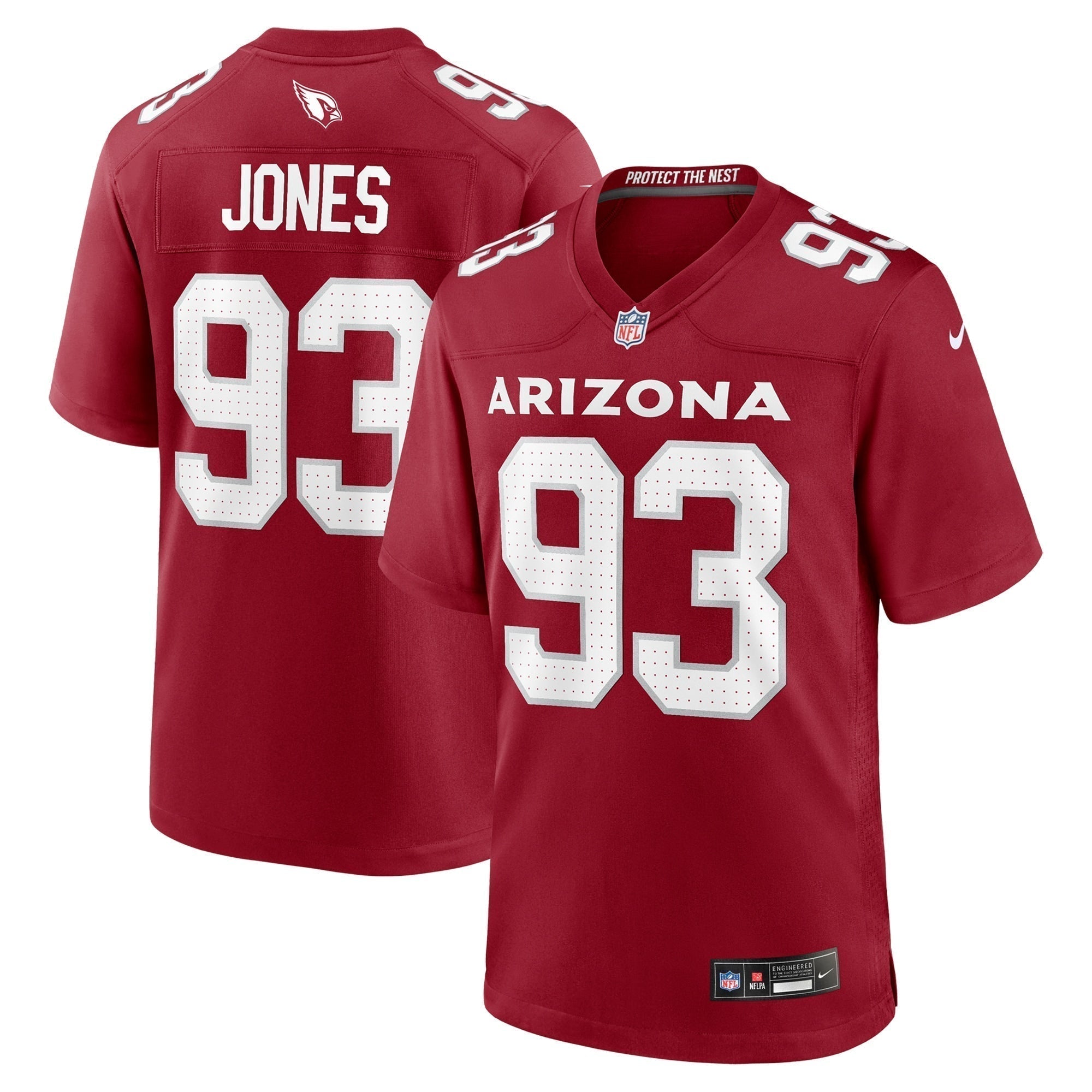 Justin Jones Arizona Cardinals Nike Team Game Jersey -  Cardinal