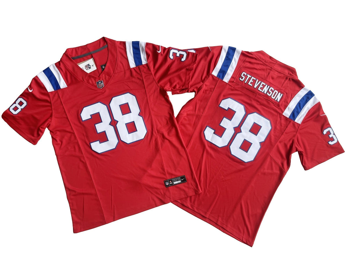 New England Patriots 38# Rhamondre Stevenson  Limited Jersey-red
