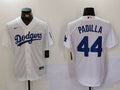 Men's Los Angeles Dodgers Vicente Padilla #44 White Replica Player Jersey1