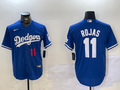Men's Los Angeles Dodgers Miguel Rojas #11 Blue Replica Player Jersey1