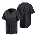 Men's Los Angeles Dodgers Black Cooperstown Collection Replica Custom Jersey1