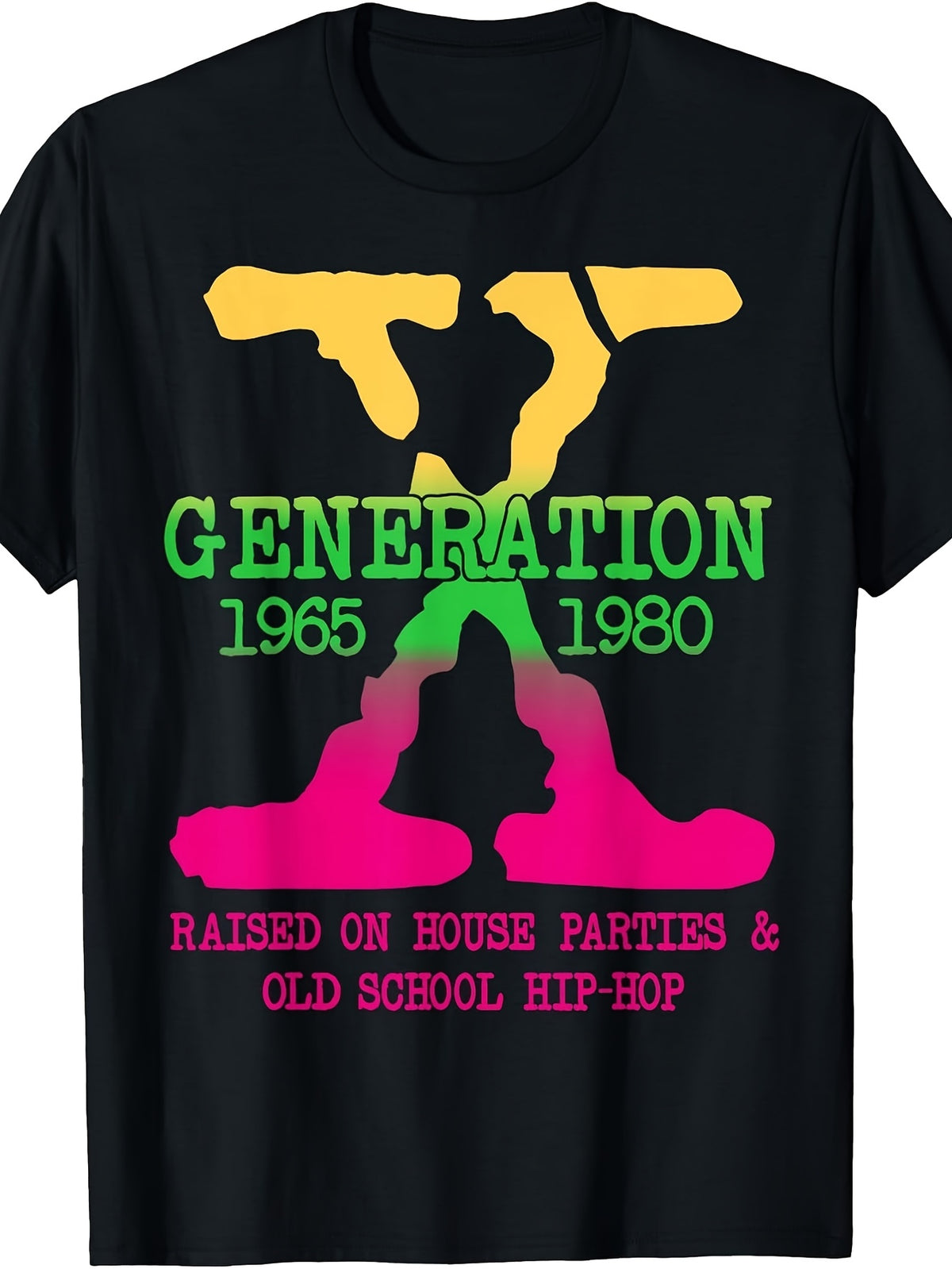 GEN-X Generation Raised on House Parties Old School Hip Hop T-Shirt
